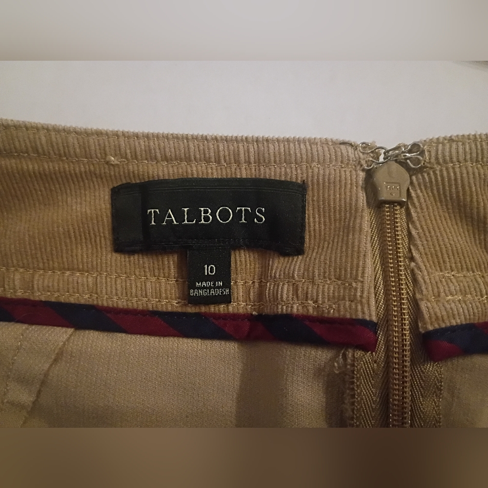 Talbots Tan‎ Corduroy Mini Skirt Sz 10 - Picture 5 of 6
